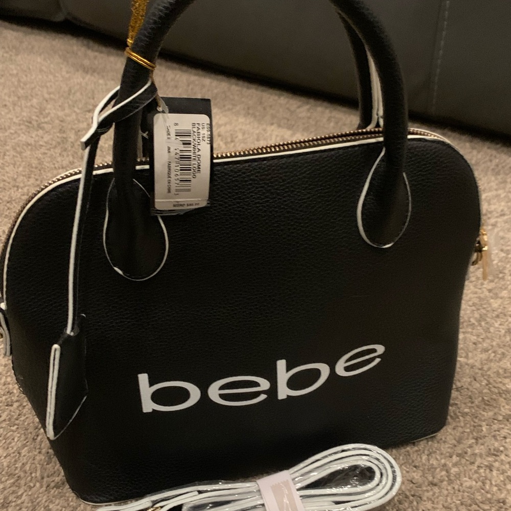 Bebe Black Mini Bag Sleek Structured Design